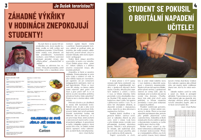 Třetí strana časopisu Plesk